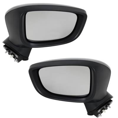 Rareelectrical - New Pair Of Mirror Compatible With Mazda 3 Sport Gt Grand Touring Gs I S Se G Gx Sedan Hatchback