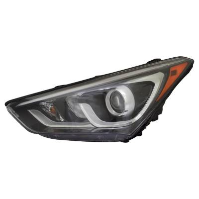 Rareelectrical - New Right Headlight Compatible With Hyundai Santa Fe Sport Base 2.4L 2017 2018 By Part Number