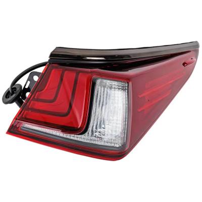 Rareelectrical - New Right Outer Tail Light Compatible With Lexus Es250 Ultra Luxury 4 Cyl 2.5L Es350 Black Line