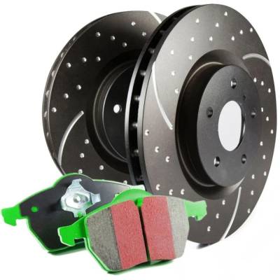 Rareelectrical - New Dimpled And Slotted Brake Disc And Pad Kit Compatible With Audi Q5 Base 4 Cyl 2.0L A4 Premium