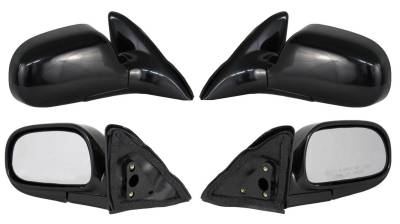 Rareelectrical - New Door Mirror Pair Compatible With Toyota 93-97 Corolla Manual To1321102 To1320102 70503T