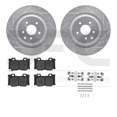 Rareelectrical - New Cross-Drilled Brake Disc And Pad Kit Compatible With Infiniti Nissan 370Z Sport 6 Cyl 3.7L 370Z