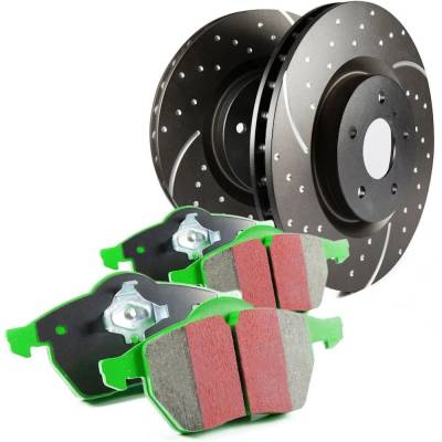 Rareelectrical - New Dimpled And Slotted Brake Disc And Pad Kit Compatible With Bmw X5 Xdrive35d 6 Cyl 3.0L X5