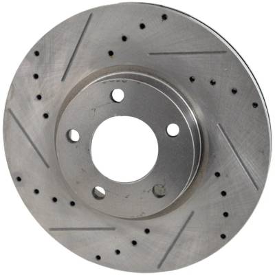 Rareelectrical - New Cross-Drilled And Slotted Brake Disc Compatible With Mazda 3 S 4 Cyl 2.5L 5 Gt 4 Cyl 2.5L 5