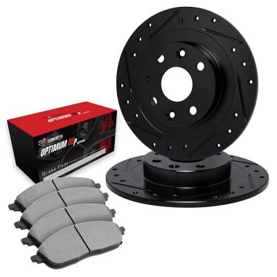 Rareelectrical - New Front Brake Disc And Pad Kit Compatible With Bertone Fiat Lancia X-1/9 Base 4 Cyl 1.3L X-1/9