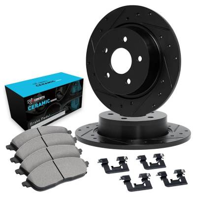 Rareelectrical - New Rear Brake Disc And Pad Kit Compatible With Honda Civic Ex 4 Cyl 1.5L Civic Sport 4 Cyl 1.5L