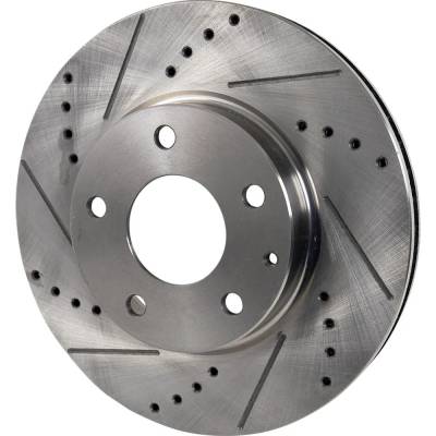 Rareelectrical - New Cross-Drilled And Slotted Brake Disc Compatible With Mazda 3 Sport Gt 4 Cyl 2.5L 3 Sport Gs 4