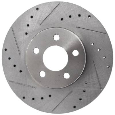 Rareelectrical - New Cross-Drilled And Slotted Brake Disc Compatible With Chrysler Pt Cruiser Limited 4 Cyl 2.4L Pt