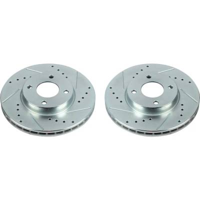 Rareelectrical - New Cross-Drilled And Slotted Brake Disc Compatible With Nissan Versa Sr 4 Cyl 1.6L Versa S 4 Cyl
