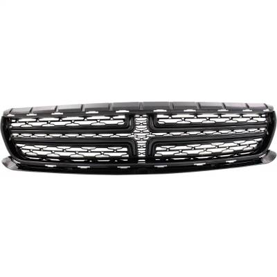 Rareelectrical - New Textured Painted Black Grille Assembly Compatible With Dodge Charger Scat Pack 392 8 Cyl 6.4L