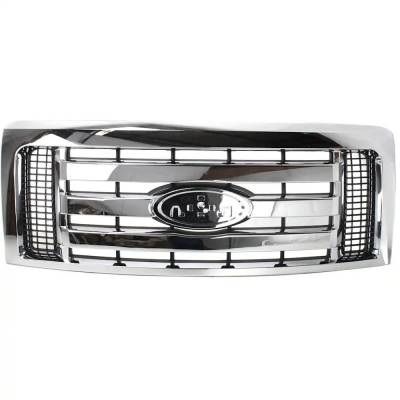 Rareelectrical - New Chrome Shell Grille Assembly Compatible With Ford F-150 Xlt 6 Cyl 3.7L F-150 Xlt 6 Cyl 3.5L