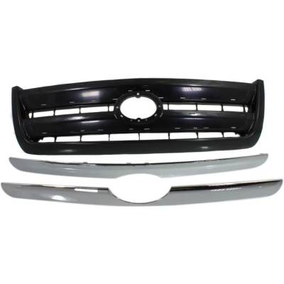 Rareelectrical - New Painted Black Grille Assembly Compatible With Toyota Tundra Sr5 6 Cyl 3.4L Tundra Sr5 8 Cyl 4.7L