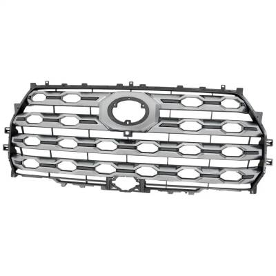 Rareelectrical - New Painted Gray Grille Assembly Compatible With Toyota Tundra Platinum 6 Cyl 3.4L 2022-2024 For