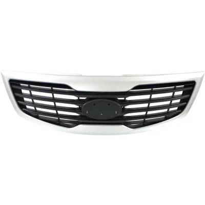 Rareelectrical - New Silver Shell Grille Assembly Compatible With Kia Sportage Lx 4 Cyl 2.4L Sportage Base 4 Cyl 2.4L