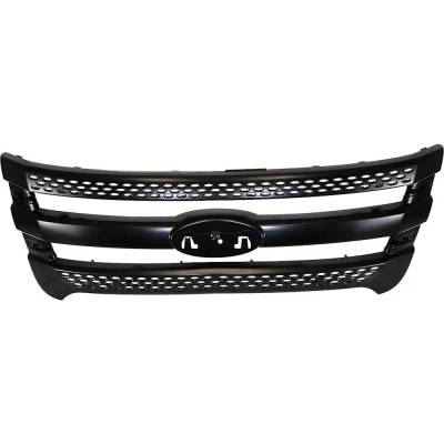 Rareelectrical - New Painted Black Grille Assembly Compatible With Ford Police Interceptor Utility Base 6 Cyl 3.7L