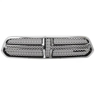 Rareelectrical - New Black/Chrome Grille Assembly Compatible With Dodge Durango Sxt 6 Cyl 3.6L Durango Sxt 8 Cyl 5.7L