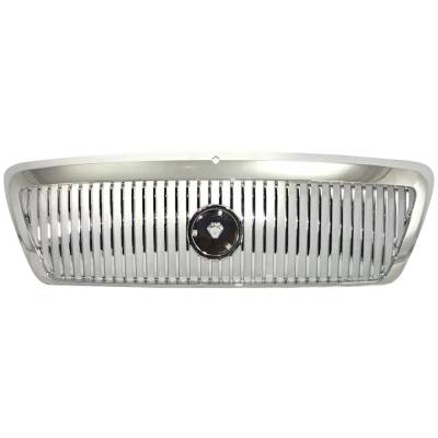 Rareelectrical - New Two Tone Chrome Grille Assembly Compatible With Mercury Grand Marquis Gs 8 Cyl 4.6L Grand