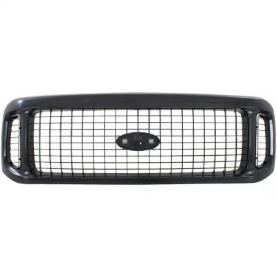 Rareelectrical - New Painted Black Grille Assembly Compatible With Ford Excursion Limited 10 Cyl 6.8L Excursion Eddie