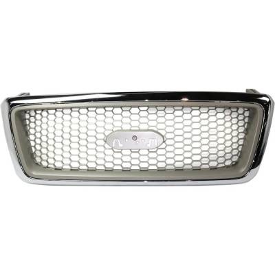 Rareelectrical - New Grille Assembly Compatible With Ford F-150 Lariat 8 Cyl 5.4L 2004-2008 Fo1200427 Fo1200502