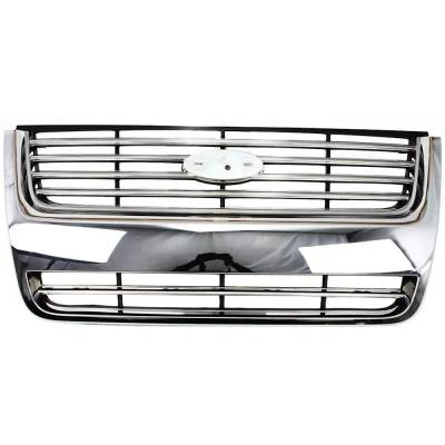 Rareelectrical - New Chrome/Painted Black Grille Assembly Compatible With Ford Explorer Xlt 8 Cyl 4.6L Explorer