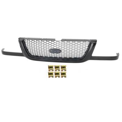 Rareelectrical - New Painted Black Grille Assembly Compatible With Ford Ranger Xl 4 Cyl 2.3L Ranger Xlt 6 Cyl 4.0L