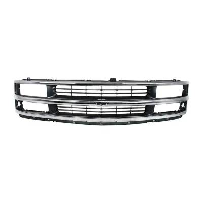 Rareelectrical - New Dual Headlight Grille Assembly Compatible With Chevrolet Express 3500 Base 8 Cyl 7.4L Express