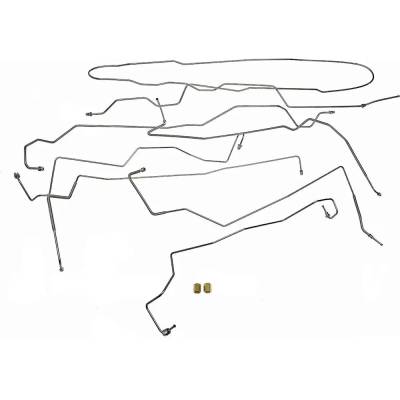 Rareelectrical - New Stainless Steel Brake Hydraulic Line Kit Compatible With Ford F-250 Super Duty Xl 8 Cyl 5.4L