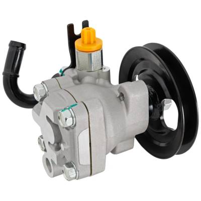 Rareelectrical - New 14Mm Sensor Port Power Steering Pump Compatible With Hyundai Kia Accent Gs 4 Cyl 1.6L Accent L 4