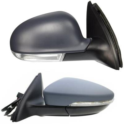 Rareelectrical - New Pair Of Mirror Compatible With Volkswagen Jetta Hybrid Highline Comfortline Se Trendline Sel