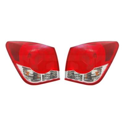 Rareelectrical - New Pair Of Tail Lights Compatible With Chevrolet Cruze 2011 2012 2013 Gm2805107 Gm2804107 95384046