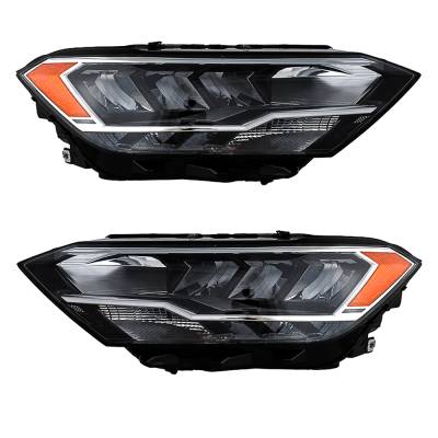 Rareelectrical - New Led Bulb High Low Beam Clear Lens Pair Of Headlights Compatible With Volkswagen Jetta Se 2019
