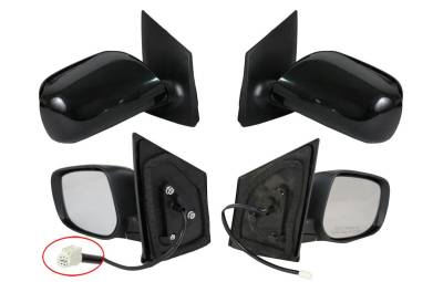 Rareelectrical - New Door Mirror Pair Compatible With Toyota 07-09 Yaris Sedan Power W/O Heat Ty92er To1320231