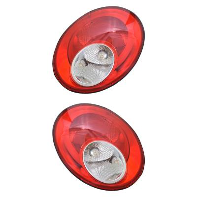 Rareelectrical - New Pair Of Tail Lights Compatible With Volkswagen Beetle 2.5 Convertible Hatchback 2.5L 2006 2007