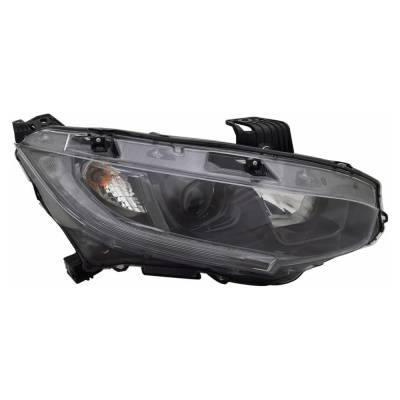 Rareelectrical - New Right Halogen Headlight Compatible With Honda Civic Lx Sedan 4 Door 2.0L 2019 2020 2021 By Part