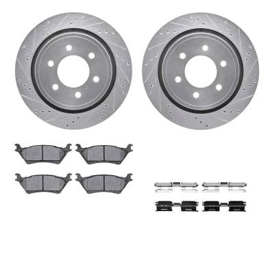 Rareelectrical - New Rear Brake Disc And Pad Kit Compatible With Ford F-150 Platinum F-150 Xlt F-150 Limited F-150