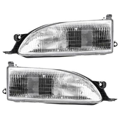 Rareelectrical - New Pair Of Headlight Compatible With Toyota Camry Coupe 1995-1996 By Part Number 81110-06032