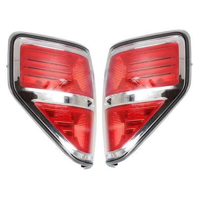 Rareelectrical - New Pair Of Tail Lights Compatible With Ford F-150 Xl Xlt Stx Svt Raptor 2009 2010 2011 2012 2013