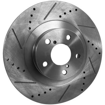 Rareelectrical - New Cross-Drilled And Slotted Brake Disc Compatible With Subaru Wrx Limited 4 Cyl 2.5L Wrx Base 4