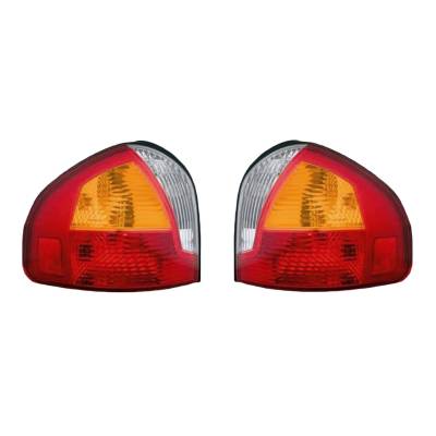 Rareelectrical - New Pair Of Tail Lights Compatible With Hyundai Santa Fe 2001 2002 2003 9240126010 Hy2800125