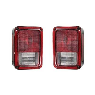 Rareelectrical - New Tail Light Pair Compatible With Jeep Wrangler 2011 2012 2013 2014 2015 Ch2801177 Ch2800177