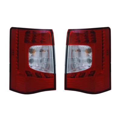 Rareelectrical - New Pair Of Tail Lights Compatible With Chrysler Town & Country 2011 2012 2013 2014 2015 By Part