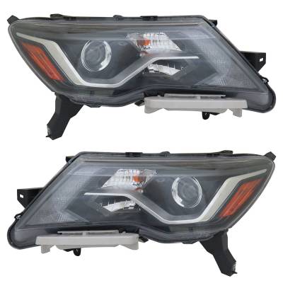 Rareelectrical - New Pair Of Headlights Compatible With Nissan Pathfinder Exclusive Sport Utility 4-Door 2017 2018