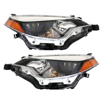 Rareelectrical - New Pair Of Led Headlight Compatible With Toyota Corolla Le Sedan 2014-2016 By Part Number