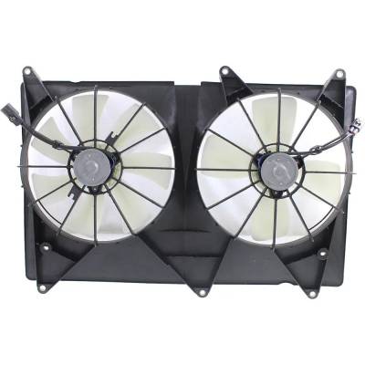 Rareelectrical - Dual Cooling Fan Assembly Compatible With Toyota Highlander Base 4 Cyl 2.4L 2001-2003 By To3120102