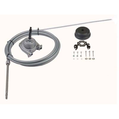 Rareelectrical - New Marine Boat Zts Rotary Steering System Kit With 7Ft Cable - Includes Rotary Helm, Bellows &