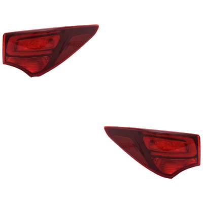 Rareelectrical - New Pair Of Tail Lights Compatible With Hyundai Santa Fe Sport 2.0T Sport Utility 2017-2018