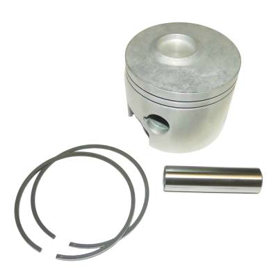 Rareelectrical - New .015 Over 3.515" Piston Kit Compatible With Mercury 6 Cyl 3.501 Bore 2.5L Sport Jet 200Hp