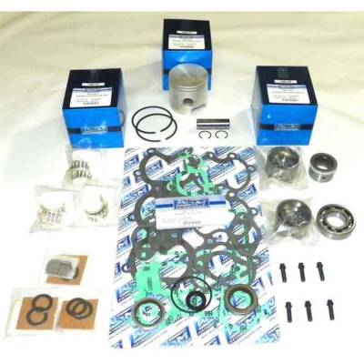 Rareelectrical - New .030 Over 3.022'' Powerhead Rebuild Kit Compatible With Mercury 3 Cyl Bigfoot 60Hp 1997-2004 By