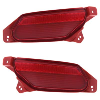 Rareelectrical - Rear Left And Rear Right Bumper Reflector Compatible With Acura Mdx Sh-Awd Mdx Base 2014-2016 By
