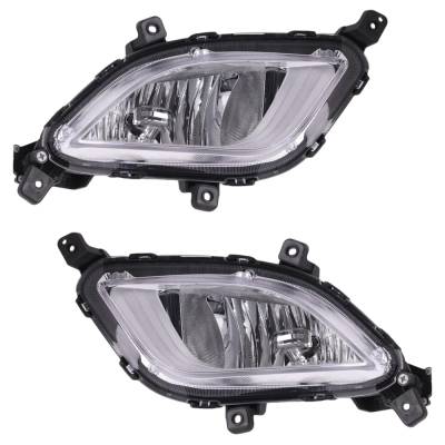 Rareelectrical - New Front Left And Front Right Fog Light Compatible With Kia Forte Ex Forte Lx 2017-2018 By